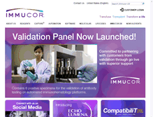 Tablet Screenshot of immucor.com