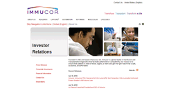 Desktop Screenshot of investor.immucor.com